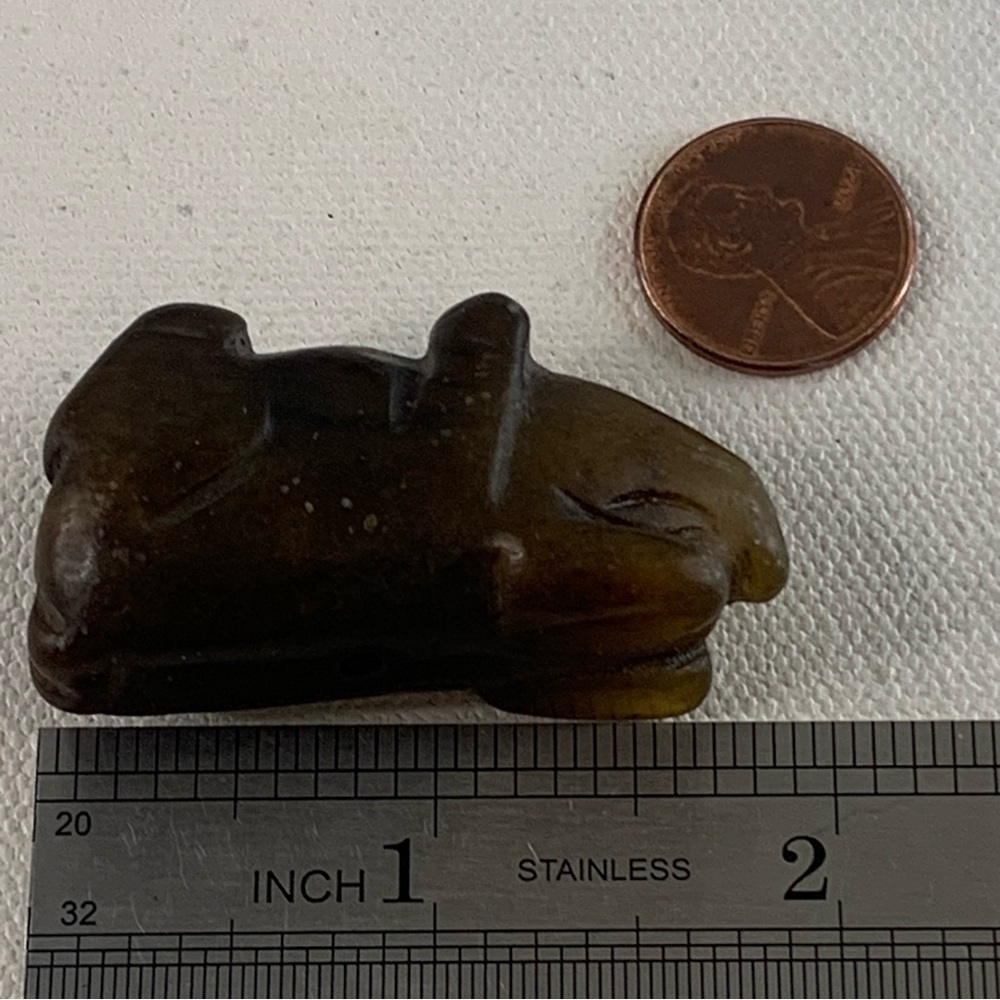 Vintage Chinese Zodiac Jade Pig Necklace Bead Hand Carved Animal Pendant 1.9" - Picture 13 of 14